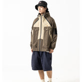 Unisex Jacket Vintage Hooded Hooded Jacket Outdoor Jacket Coat